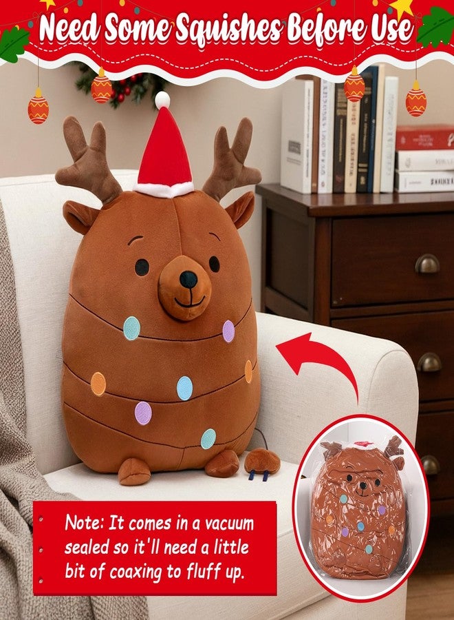 FunisFun Christmas Plush Pillow, Holiday Xmas Plush Stuffed Animal, Perfect for Secret Santa Gag Gift (Reindeer) - Image 4
